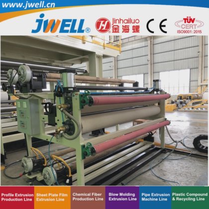 Jwell-135/48 双螺杆高速铝 ACP 塑料复合板回收农用挤出机，用于建筑墙体和装饰