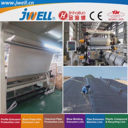 用于大坝建筑防水工程的 Jwell-Tpo|PVC|EVA|PE 塑料再生防水板高效挤出机