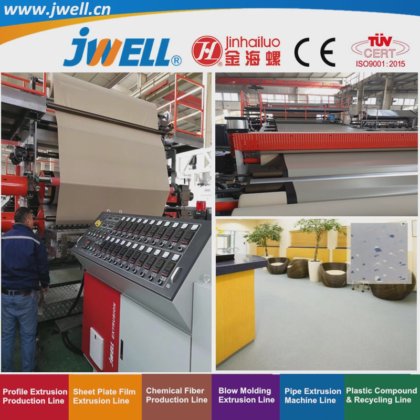Jwell-PVC 塑料皮革双层和三层回收农用挤出机，用于展厅和办公室，出厂价