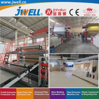 Jwell-PVC 塑料皮革双层和三层回收农用挤出机，用于展厅和办公室，出厂价