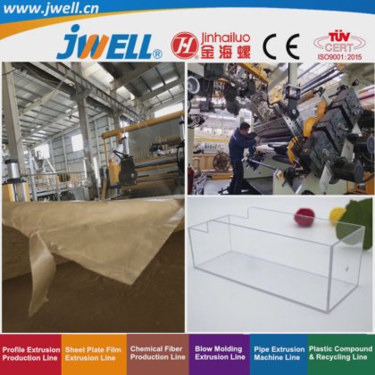 ジェウェル -PCプラスチック耐久ボードリサイクル製造押出機、ビルボード彫刻に使用、工場価格と高容量。