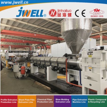 Jwell-120/33 単螺旋PPプラスチック中空板シートリサイクル製造押出機 再利用可能な容器包装ケース用|クラップボードバックプレート