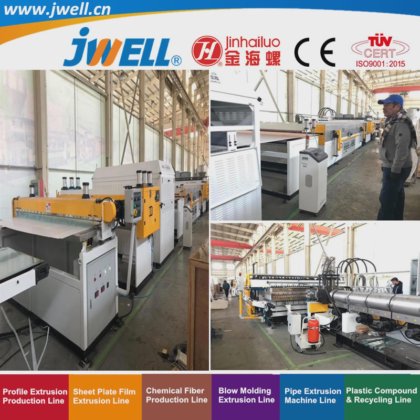 Jwell-120/33 単螺旋PPプラスチック中空板シートリサイクル製造押出機 再利用可能な容器包装ケース用|クラップボードバックプレート