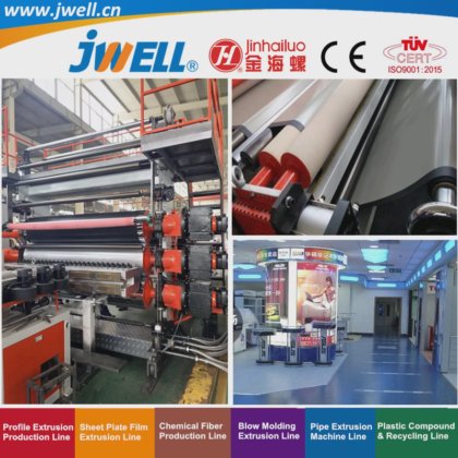 Jwell-PVC 塑料皮革双层和三层回收农用挤出生产机械，用于购物墙和百货商店，出厂价