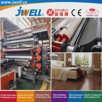 Jwell-PVC 塑料皮革双层和三层回收农用挤出机（酒店用），高效，出厂价