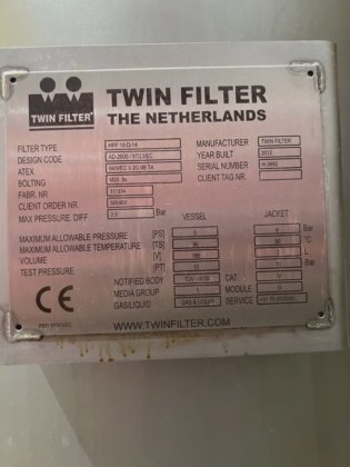 2012 TWIN FILTER HPF 18-D-14