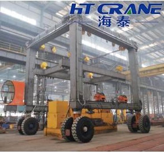 格兰蒂起重机 5 吨，适用于模具机移动车间微型龙门起重机 500 公斤橡胶轮胎龙门起重机