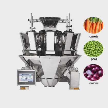自动 10 14 斗多头秤、多头蔬菜组合秤