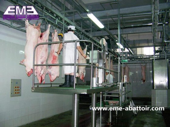 猪屠宰线栏杆系统 用于猪屠宰场屠宰加工的胴体运输输送栏杆