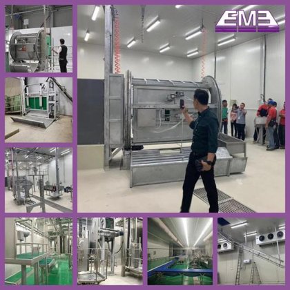 现代设计的日屠宰 370 头牛的屠宰场农业机械设备