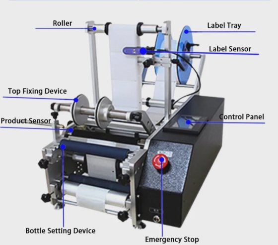 半自动台式塑料玻璃指甲油玻璃圆瓶手动贴标机，用于小瓶贴标机