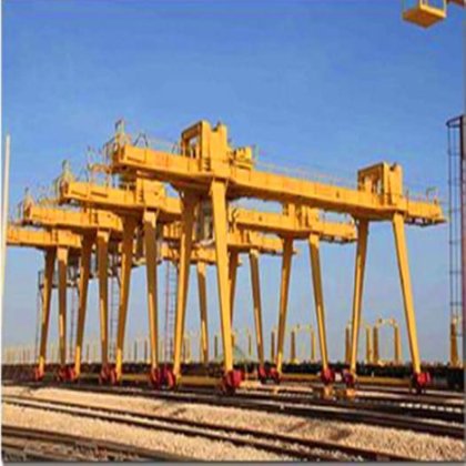 80吨双栅工业起重有轨门式起重机