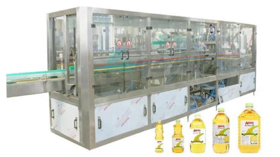 用于食用油的高效旋转式辣椒油瓶灌装旋盖贴标机