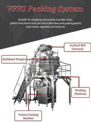 用于冷冻蔬菜的多功能立式自动小袋包装机
