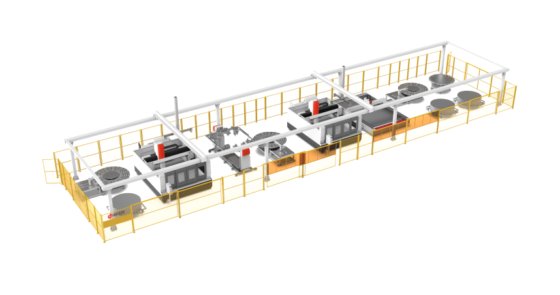 HGTECH 电极框架机自动化生产线 电极框架机自动化生产线