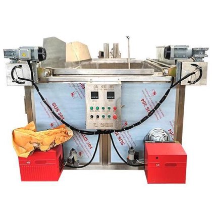 5 年保修连续双皮带输送机自动面条 PLC 控制薯条油炸机油炸锅锅具价格
