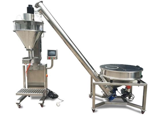 干湿粉末灌装包装机，用于香料粉末调味料粉末盐的螺旋灌装机