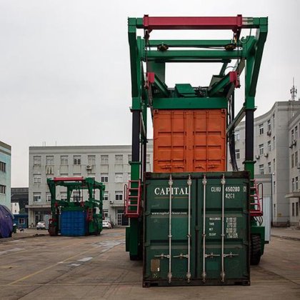 批发定制集装箱70吨移动公路高架桥跨运车橡胶轮胎门式起重机制造商