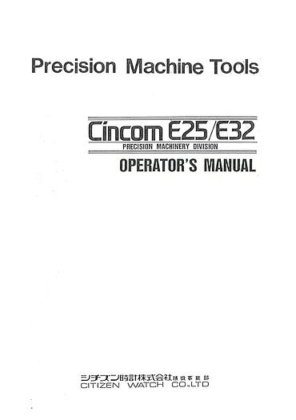 Manual for Used Citizen Precision