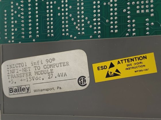Bailey Controls INICT01 Infi 90