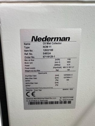 尼的曼 NOM 1112622168 提取设备