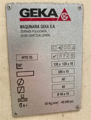 Geka Hydracrop 55机床