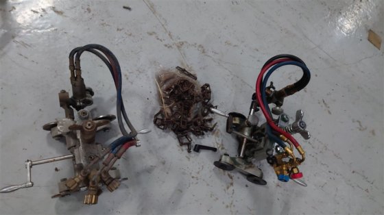 手动链式管材切割机，气割型材切割机