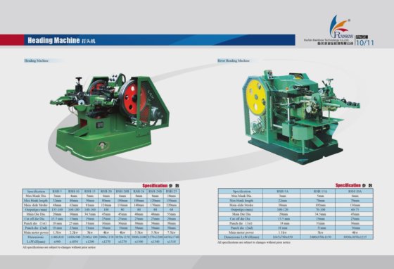 15A セミクローズド M5 コールドヘッディングマシン