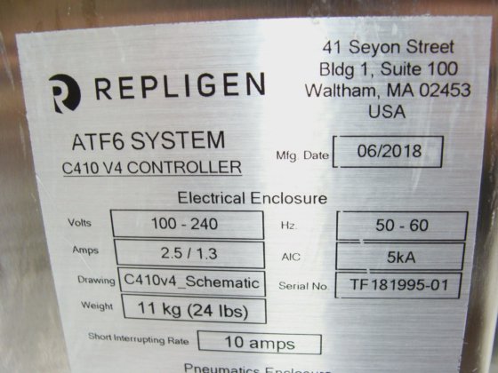 2018 Repligen C410 V4 System
