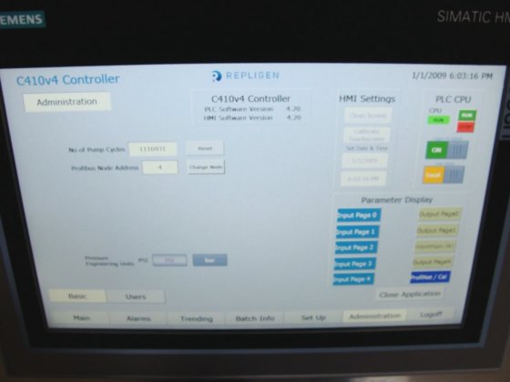 2018 Repligen C410 V4 System