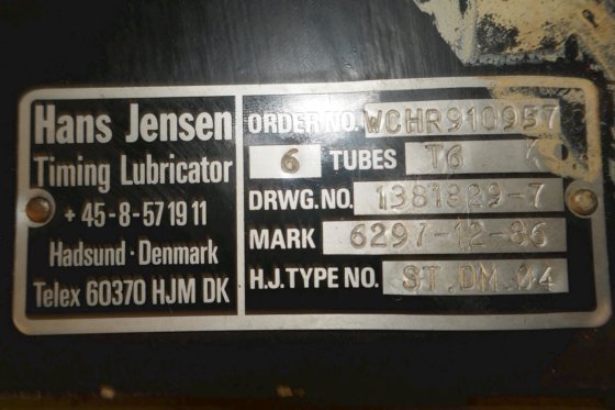 ハンス・ジェンセン ルブリケーター タイミング 6チューブ ST.DM.04