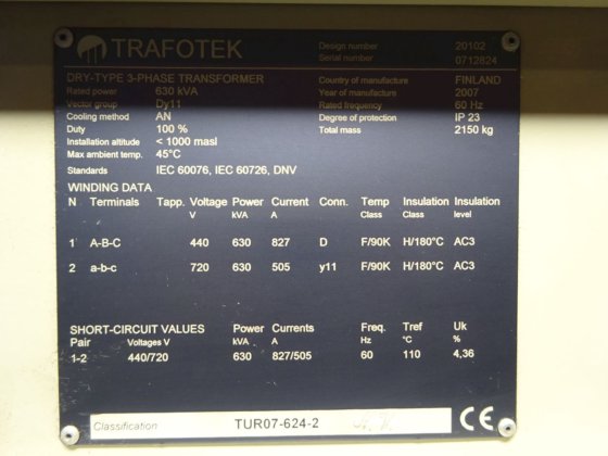 2007 Trafotek 20102