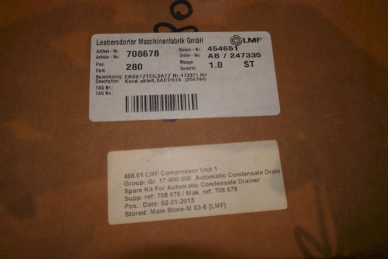 2015 帕克冷凝水自动排放装置套件 708678