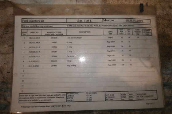 康明斯燃油喷射器套件