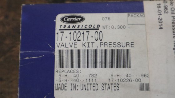 开利 Transicold 机油调节阀套件 5H40-962