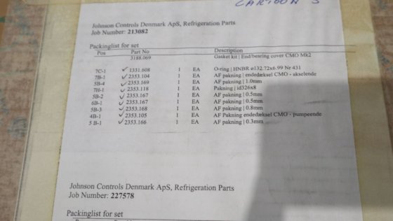 2012 赛博罗 CMO Mk2 端盖/轴承盖垫片套件