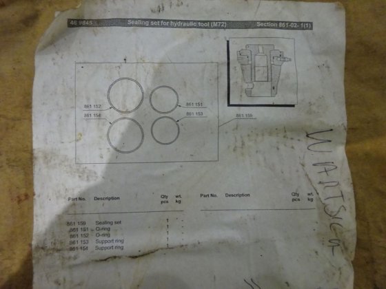 瓦锡兰-瓦锡兰 液压工具密封套件 (M72) 861159