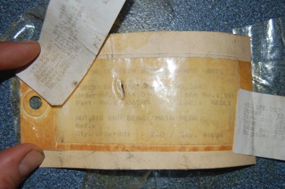 ベルゲン・ウルスタイン ロールスロイスナット ビッグエンドベアリング・メインベアリング