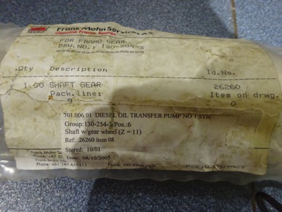 Engrenagem de eixo Framo