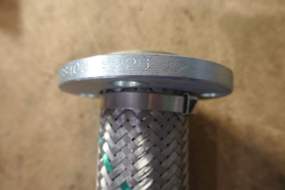 带法兰末端的编织波纹柔性金属软管 2''