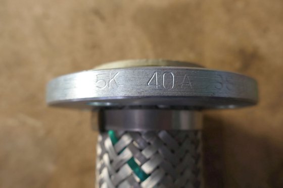 带法兰末端的编织波纹柔性金属软管 2''