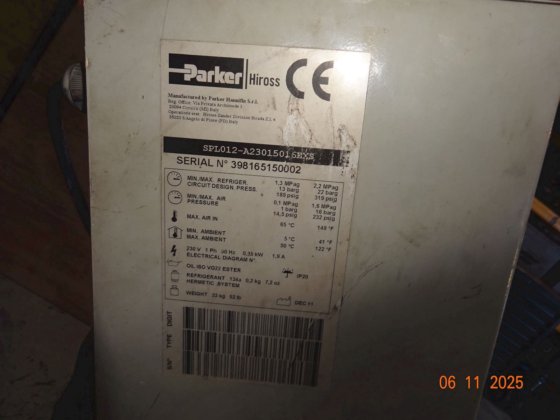 2011年帕克冷藏式干衣机 SPLO12-A23015016EXS