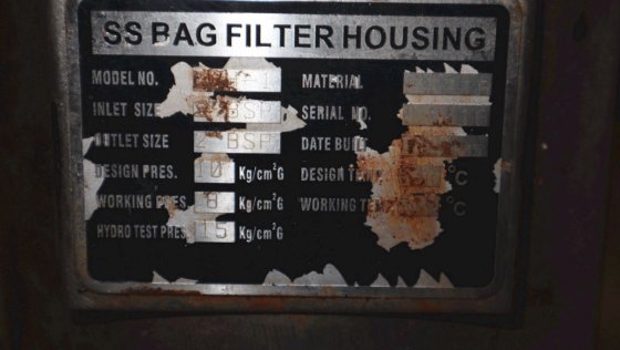 2005 フィルターライン SS バッグフィルターハウジング 2"