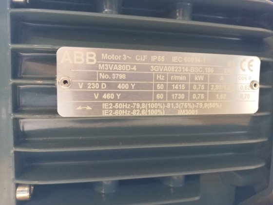 ABB M3VA80D-4 0,75 kW