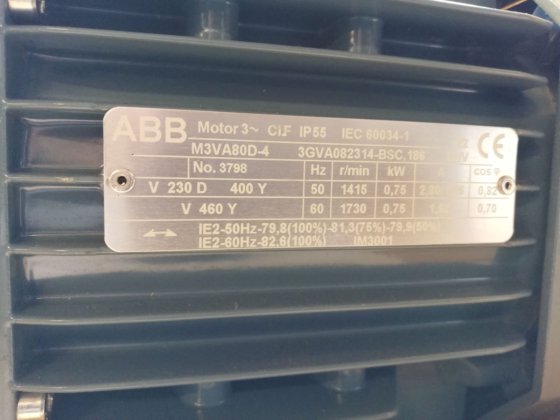 ABB M3VA80D-4 0.75 千瓦