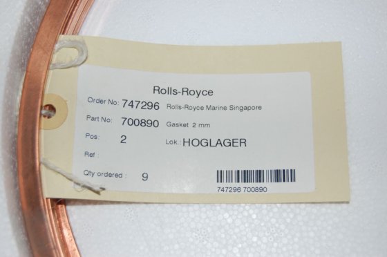 用于汽缸盖的 Bergen Ulstein Rolls Royce