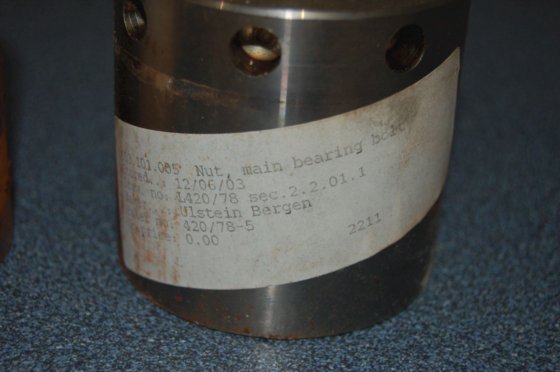Bergen Ulstein ロールスロイス ナット、メインベアリングボルト