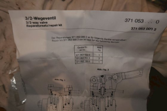 Rexroth 3/2ウェイバルブ用補修キット 3710530002