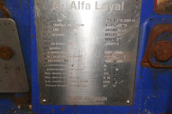 2000 阿法拉伐 MMPX404 SGP-11