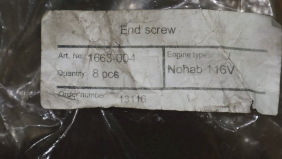 Nohab 极端螺钉 1663-004